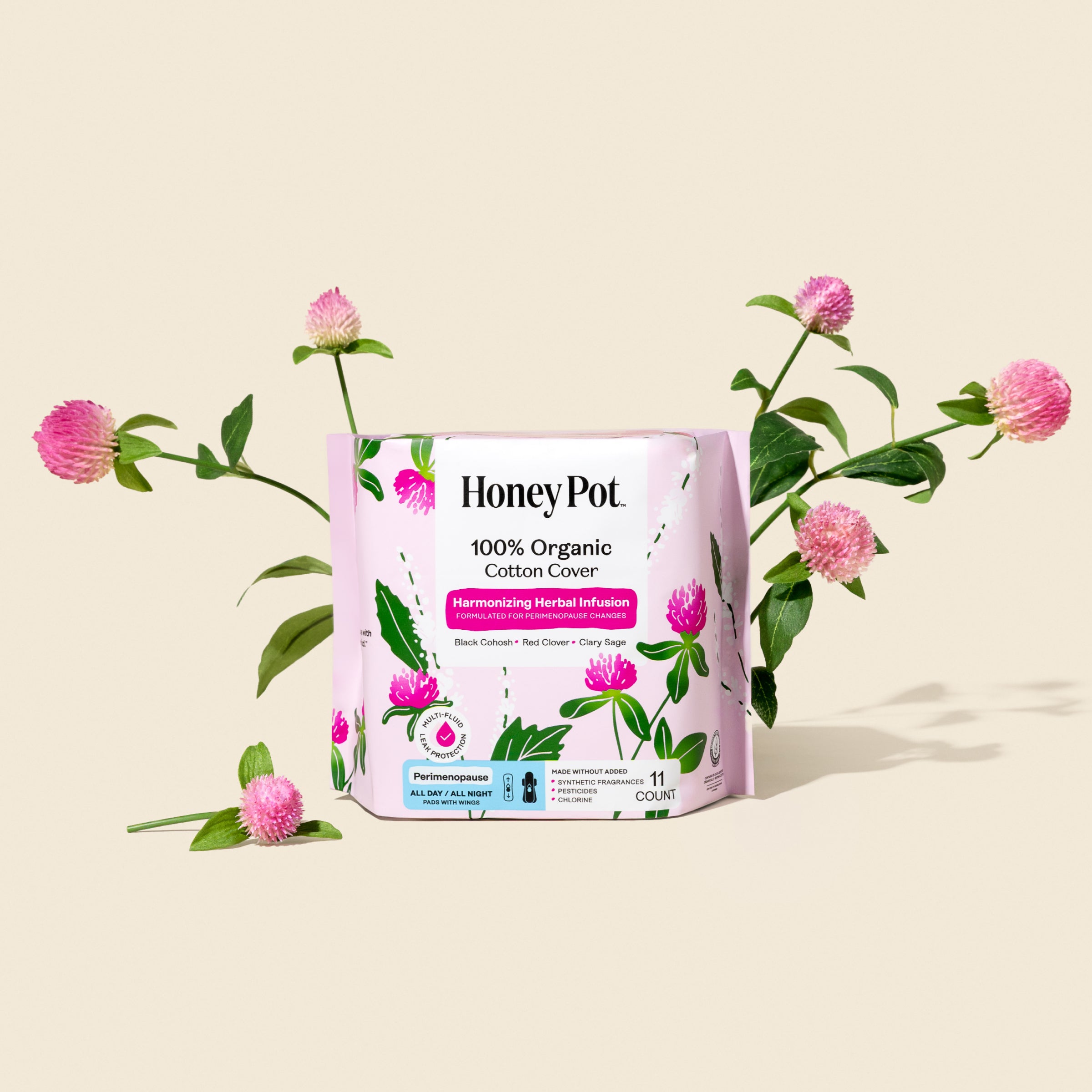 Peri-menopause Harmonizing Herbal Infusion All Day/All Night Pads