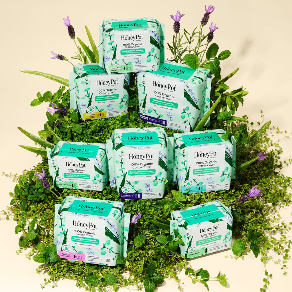 Incontinence Cooling Herbal Infusion 100% Organic Cotton Cover Liners