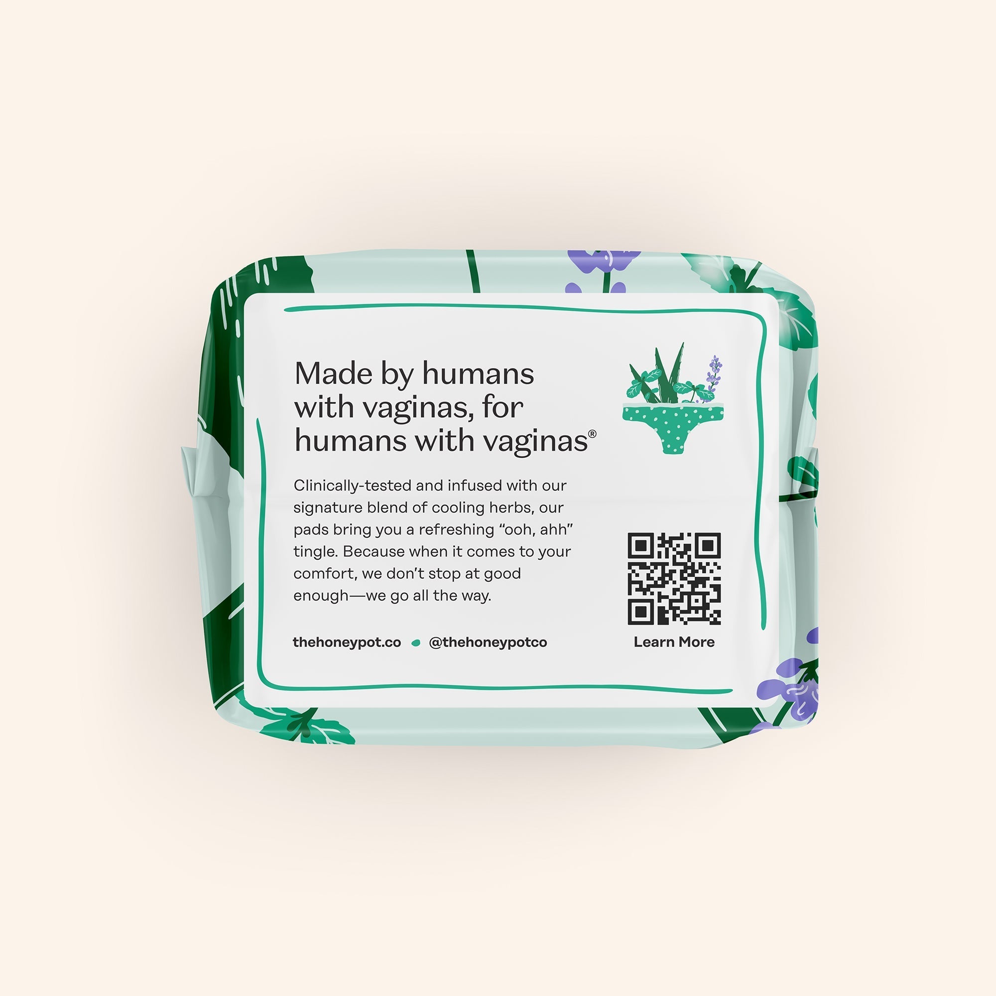 Organic Cotton Cover Cooling Herbal Infusion Heavy Flow Daytime Pads