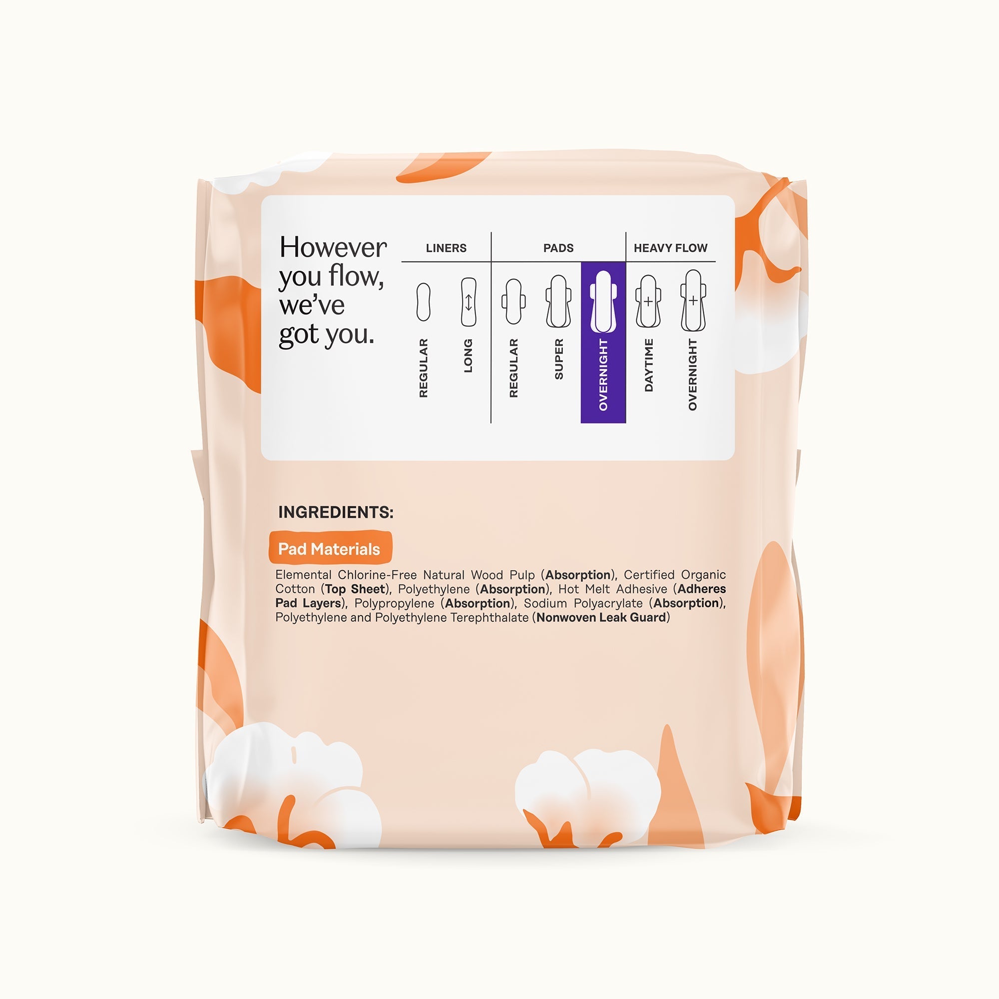 Organic Cotton Comfort Cover Overnight Pads